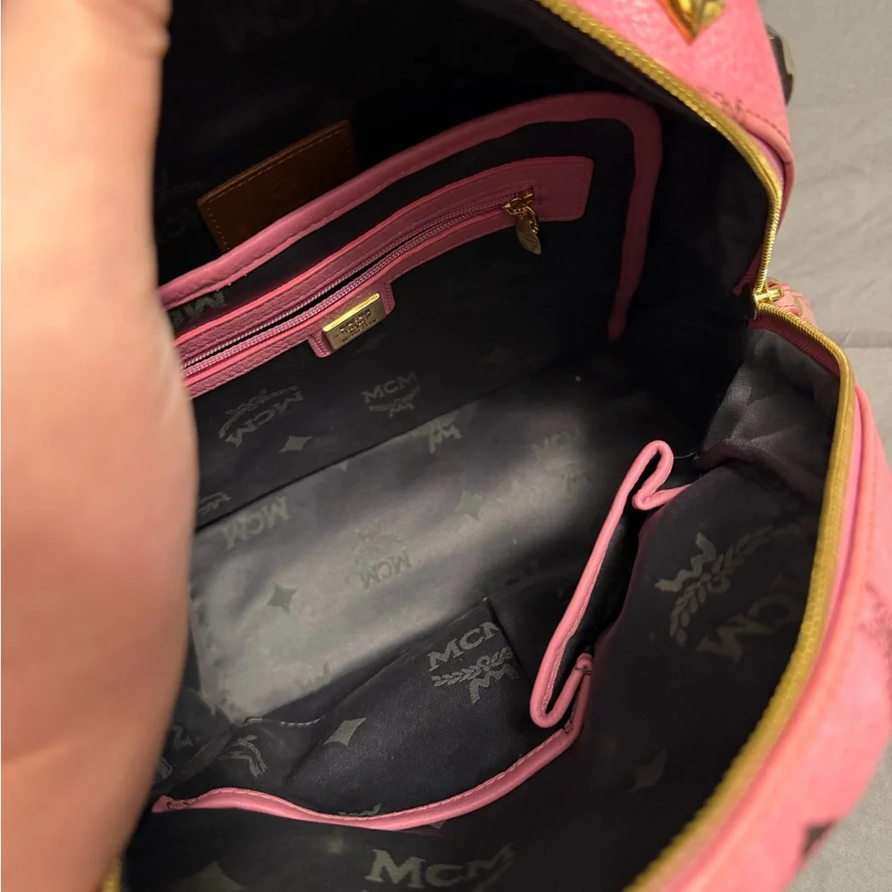 MCM Pink Visteris Backpack 12” - Picture 10 of 16